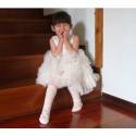 Flower Girl Formal Dress 9M - 6 years White Pink 