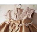 Baby Flower Girl Shantung Formal Dress Pink or Champagne 