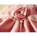 Robe de céremonie fille Demoiselle d'honneur en tissu Chantung rose ou champagne 
