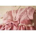 Baby Flower Girl Shantung Formal Dress Pink or Champagne 