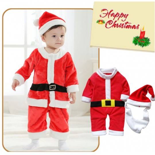 Costume de Père Noel petit enfant  80cm - 95cm