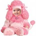 Costume Carnevale Barboncino rosa per bambina fino a 3 anni