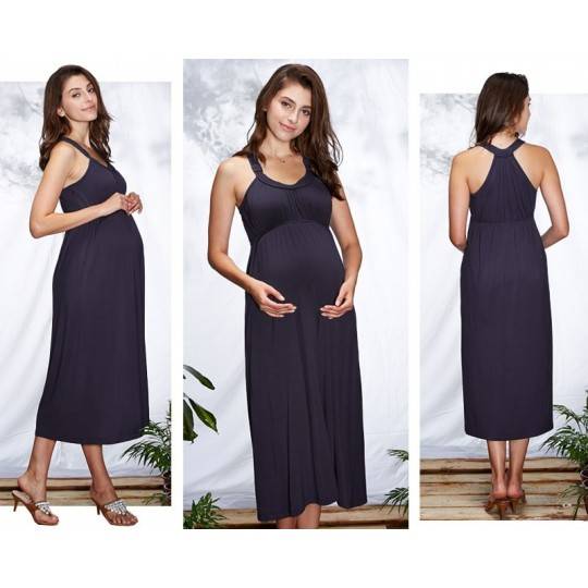 Maternity and nursing maxi dress