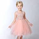 Flower girl peach-coloured formal dress 100-150 cm