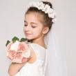 Little girl crown of flowers for ceremonies
