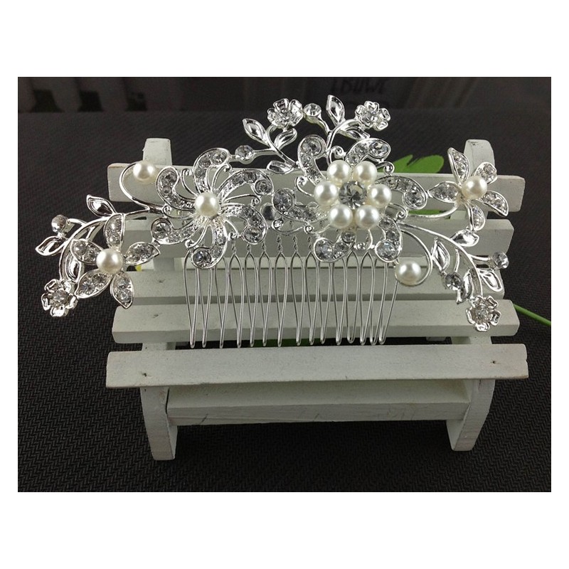 Barrette pour cheveux de cérémonie avec perles