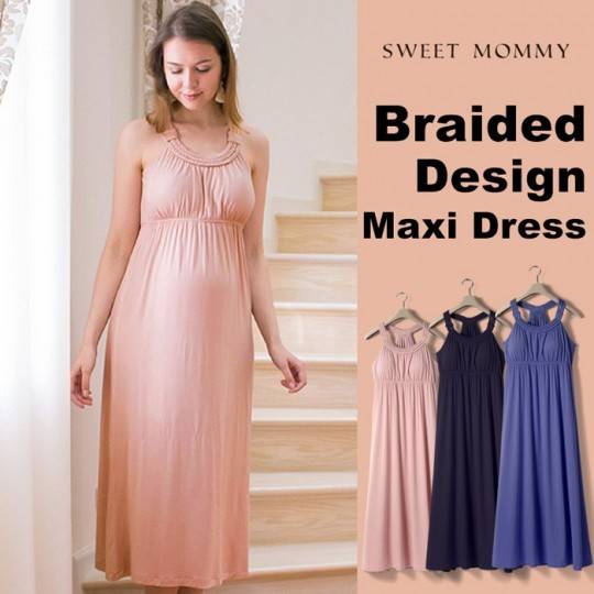 Maternity and nursing maxi dress