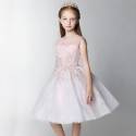 Flower girl ceremony formal dress white/pink 100-160cm