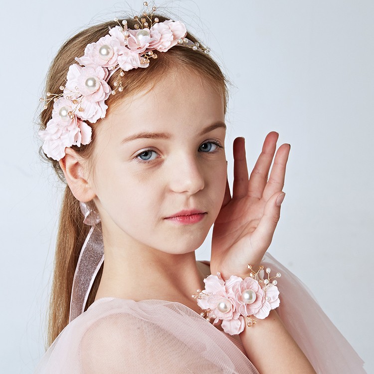 Set Serre Tete Corsage De Ceremonie Pour Petite Fille Partylook