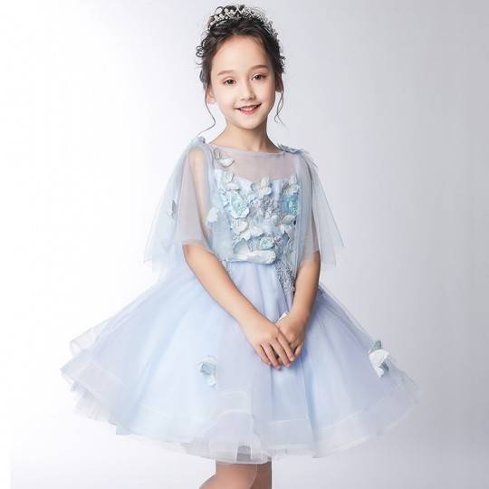 Flower girl formal dress 3/4 sleeves 100-150 cm