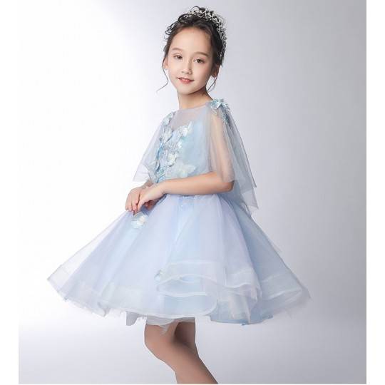 Flower girl formal dress 3/4 sleeves 100-150 cm