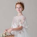 Little girl formal embroidered shawl