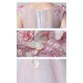 Flower girl pink formal dress 100-160 cm