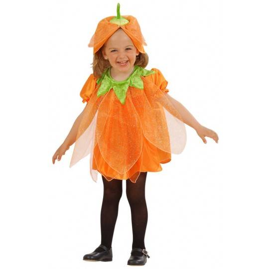 Costume zucca Halloween bambina
