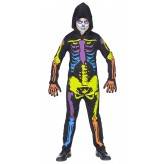 Coloured skeleton costume 5-13 years