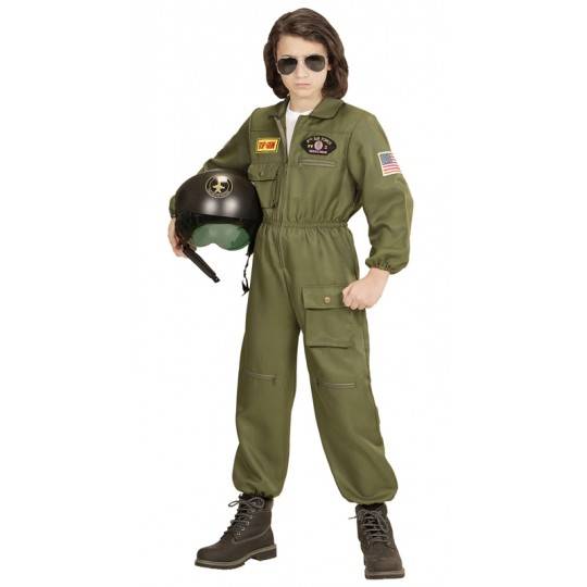 Costume pilota di jet da combattimento 8-13 anni