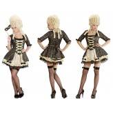 Black baroque queen costume for women