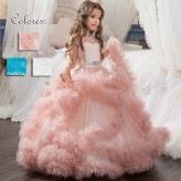 Flower girl long formal dress 100-160cm