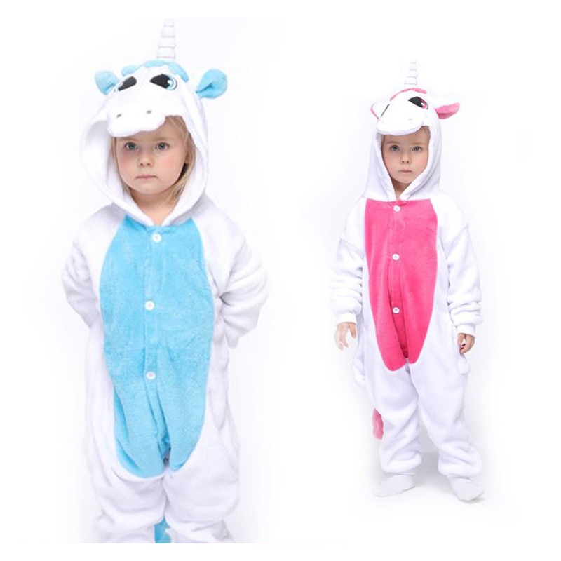 Costume pyjama d'unicorne 3-12 ans