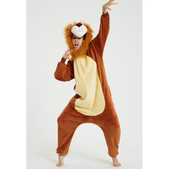 Costume pyjama Cosplay de lion pour adultes