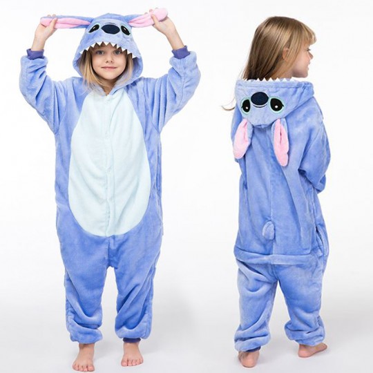 Costume pyjama d&#039;Animal Bleu 3-10 ans