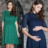Maternity and nursing lace formal dress 2 pcs