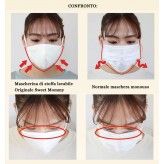 Washable re-usable face mask with organic cotton inner side