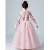 Flower girl formal dress pink 100-160cm