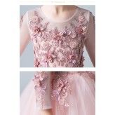 Flower girl formal dress pink 100-160cm