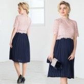 Vestito cerimonia premaman allattamento 2 pz bicolore