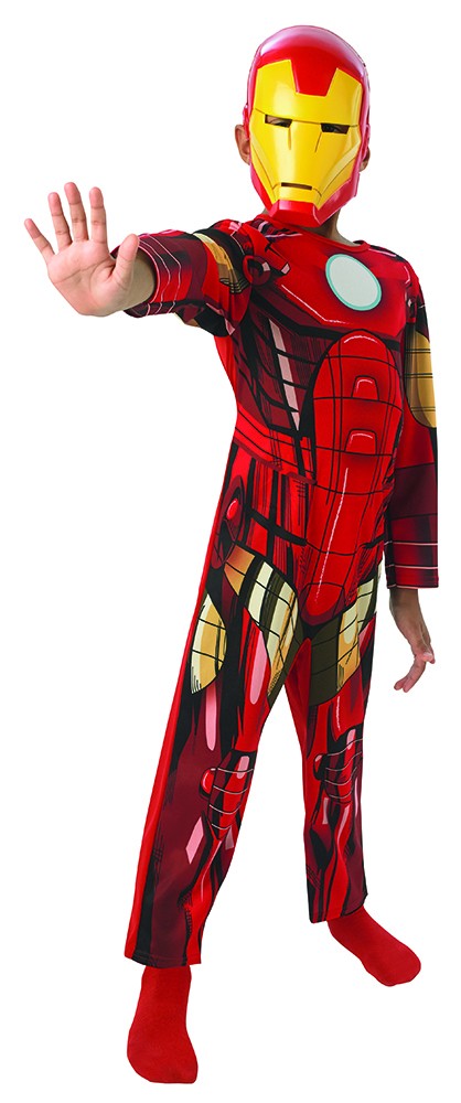 Costume de Iron Man Deluxe avec muscles 3-4 ans
