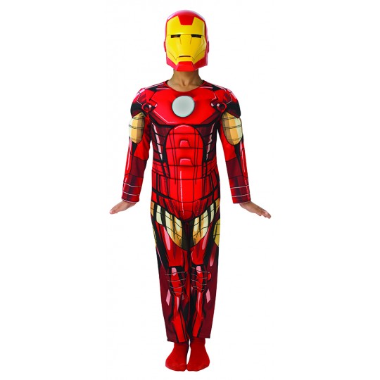 Costume Iron Man Deluxe con muscoli 3-4 anni
