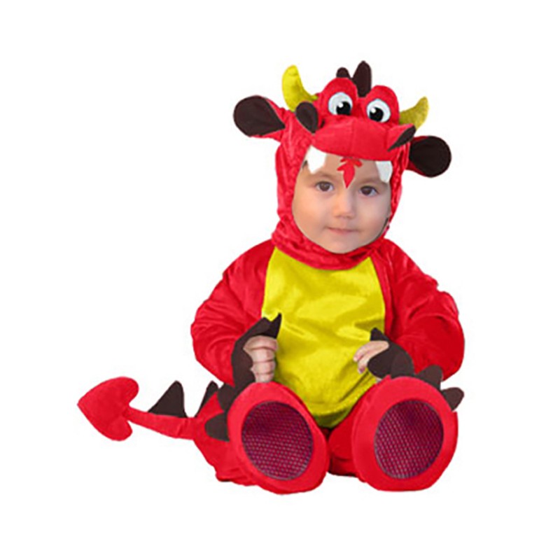 Costume Carnevale Drago Rosso per Bambino 6-24 mesi