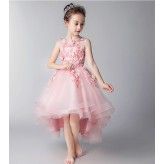 Flower girl ceremony formal dress pink 110-160cm