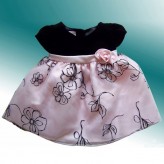 Élégante robe bicolore pour bébé fille de 1 à 2 ans
