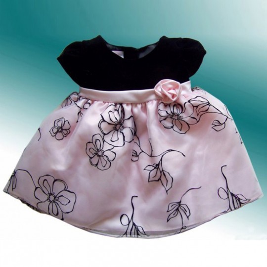 Elegant two-tone dress for little girl 1- 2 years