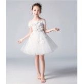 Flower girl formal dress embroidered with butterfly 110-150 cm