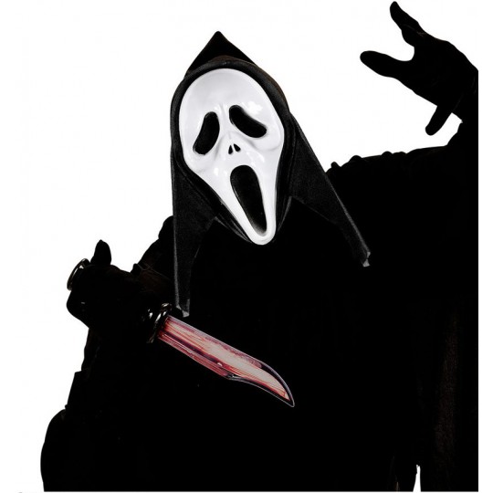 Screaming Ghost Mask with Hood