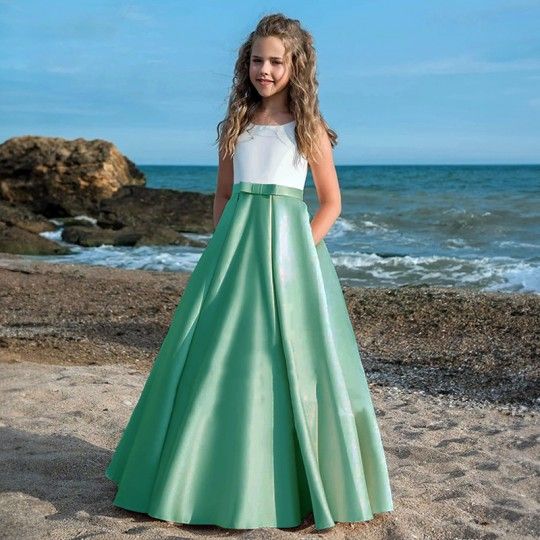 Tailored girl formal dress flower girl dress color of your choice