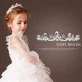 White * silver tiara for girl